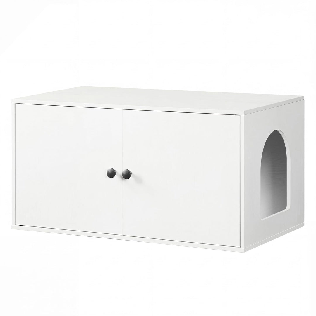 HOOBRO Katzenklo Schrank aus Spanplatte, Katzentoilette Schrank, versteckter Katzenkloschrank mit Se