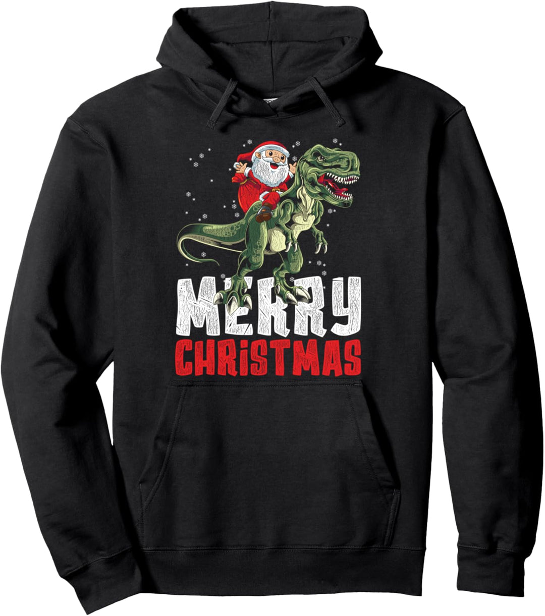 Frohe Weihnachten Kinder Pajama T Rex Dinosaurier Pullover Hoodie