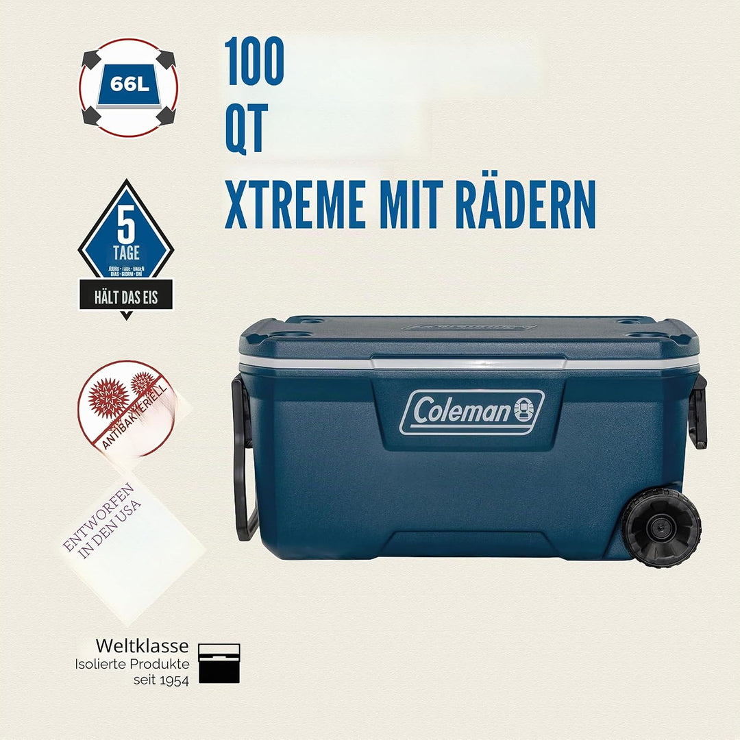 Coleman Xtreme Kühlbox, grosse Thermobox mit Fassungsvermögen, hochwertige PU-Vollschaumkernisolieru
