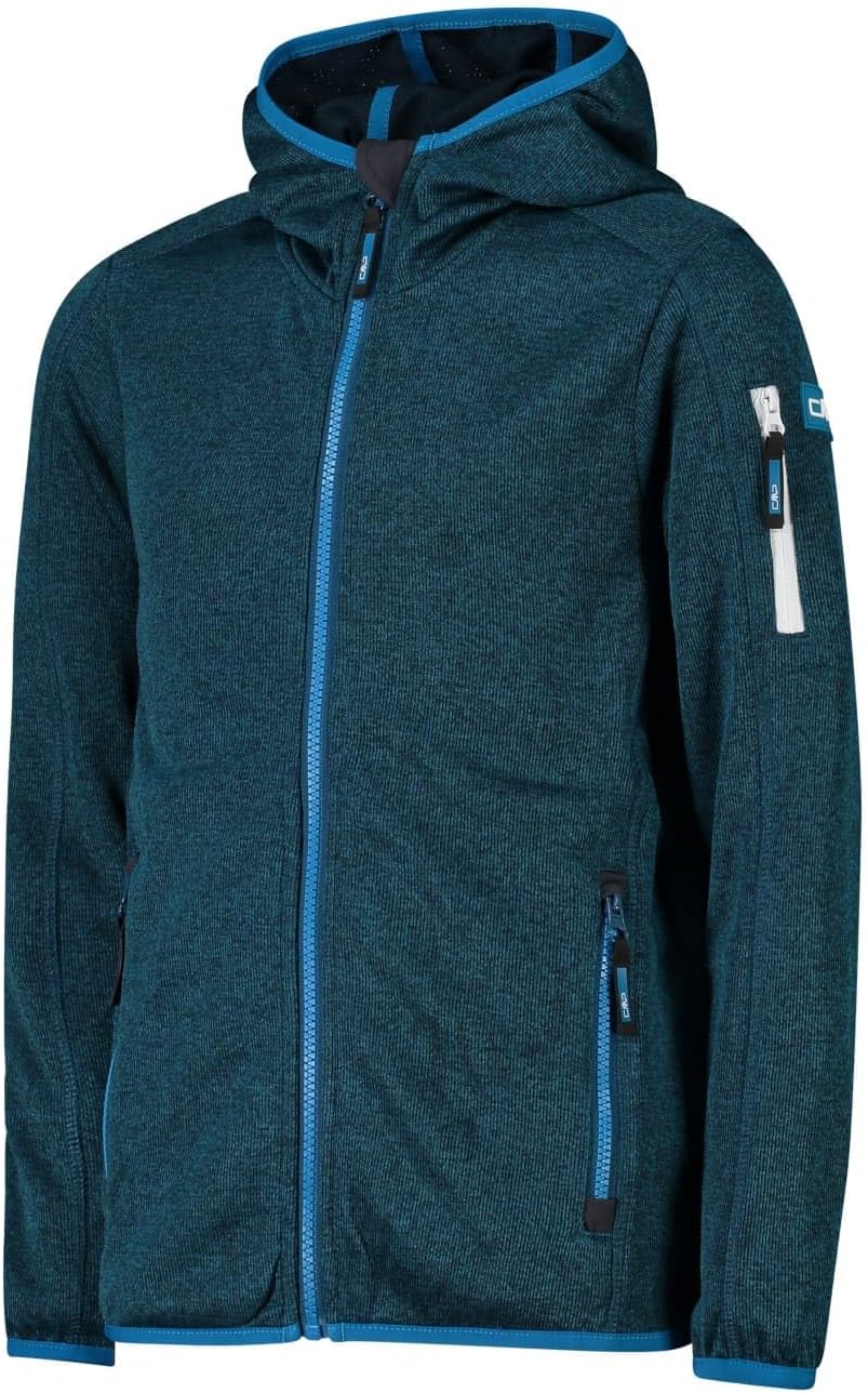 CMP Jungen Kinder-knit-tech-jacke mit Fester Kapuze Knit-Tech Kinder Jacke mit fester Kapuze 104 Dee