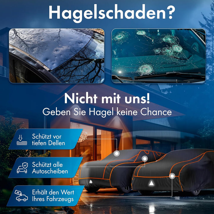 WALSER Hagelschutz Abdeckplane Auto, Auszeichnung Sehr Gut* Hagelschutzplane, TÜV geprüfte* Auto-Abd