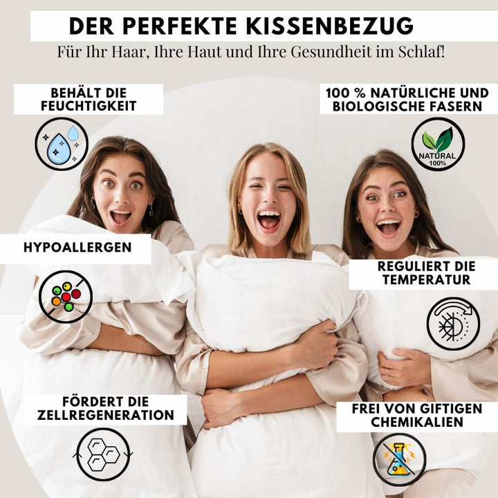 Kissenbezug, 100% natürliche Maulbeerseide, 25 Momme, hohe Qualität Grade 6A, ohne Zusatz von Chemik