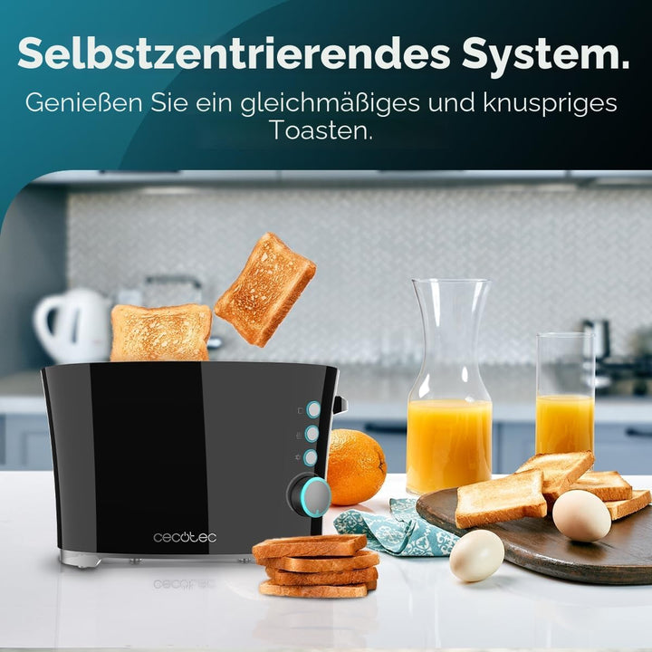 Cecotec Toaster Toast&Taste Double B, 650W Leistung, Doppel-Schlitz für 2 Toasts, Automatische Absch
