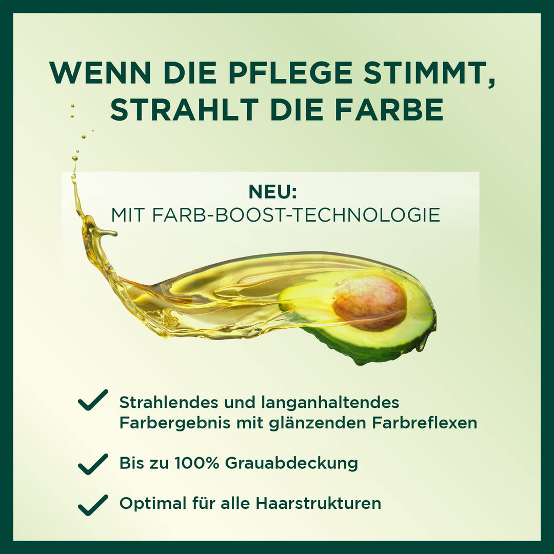Garnier Creme Coloration, Haarfarbe, Färbung für Haare für permanente Haarfarbe, mit 5 nährenden Öle