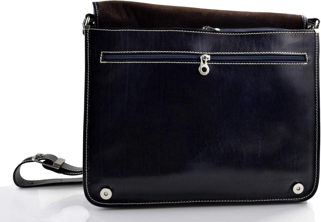 Leder herren aktentasche messenger ledertasche umhangetasche schultertasche tragetasche made in Ital