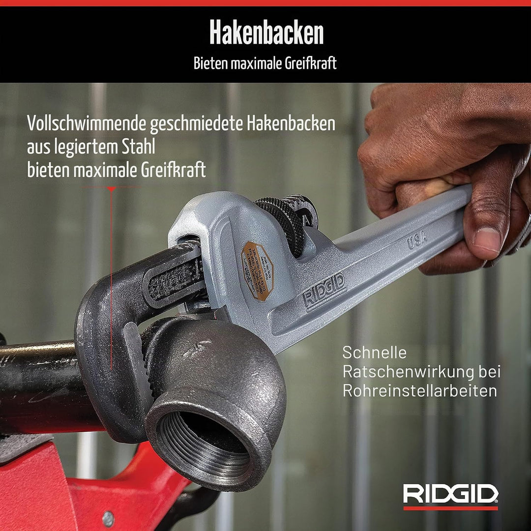 RIDGID 31095 Modell 814 gerade Aluminium-Rohrzange, 14" Sanitär-Schraubenschlüssel 14 inch, 14 inch