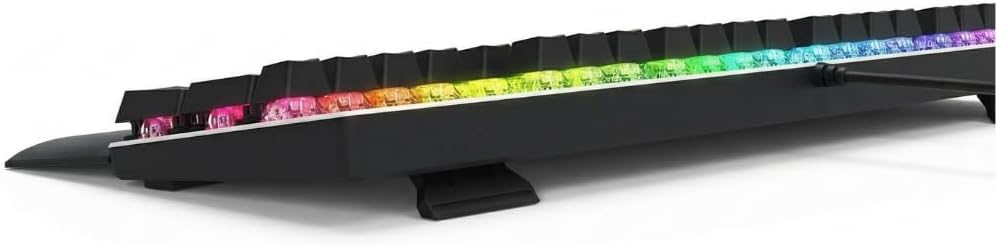 GAMEPOWER Ogre RGB Gaming Tastatur, Blue Switch Mechanical Keyboard, QWERTZ DE-Layout, mit Handgelen
