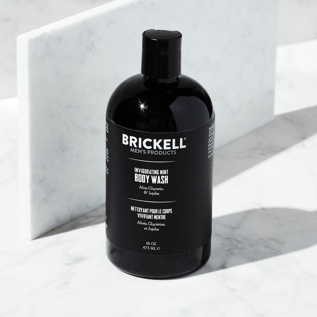 Brickell Men's Invigorating Mint Body Wash - Natürliches & organisches Minz-Duschgel mit Aloe, Glyce