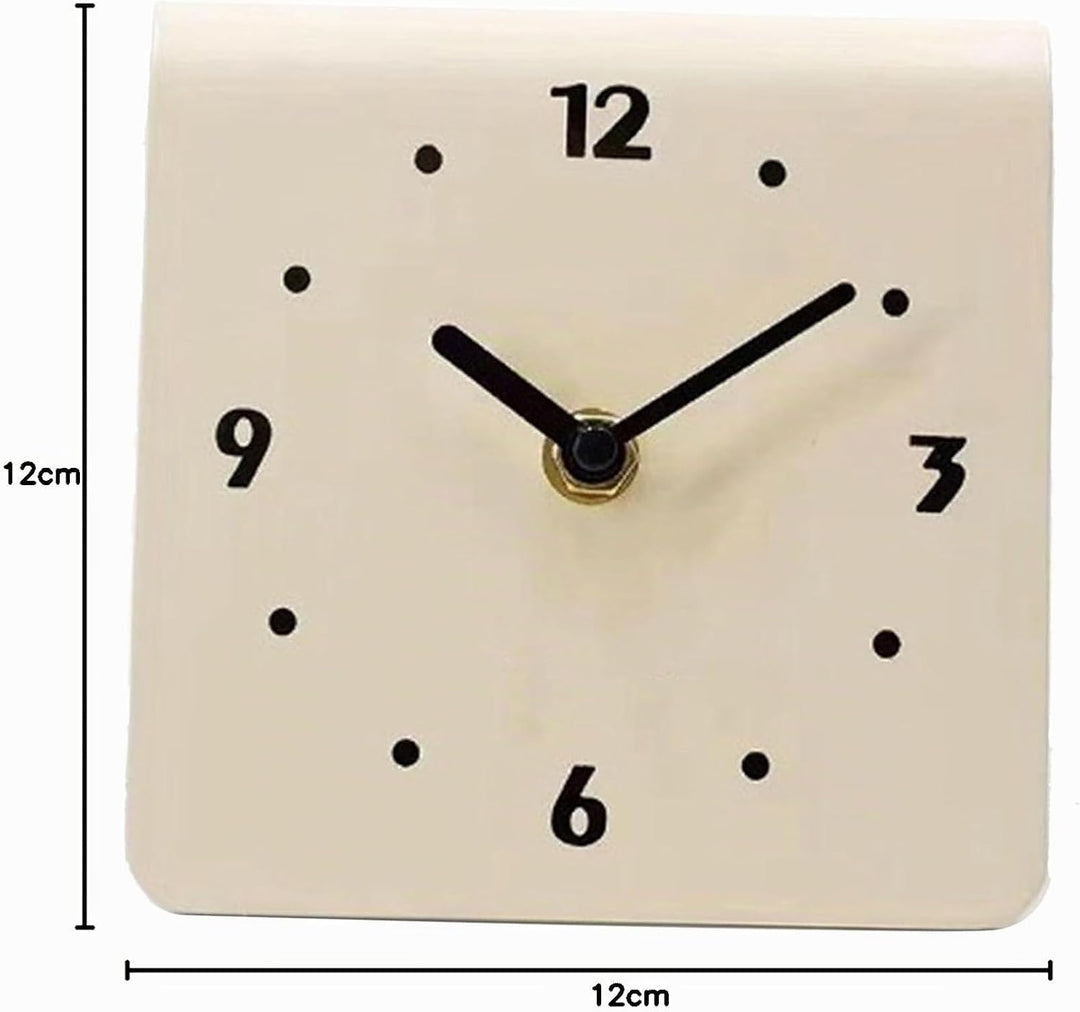 SIXRUN Tischuhr, Desktop-Uhr, Schlicht, Modern, Leises Uhrwerk, Metall-Schreibtischuhr, Ornament für