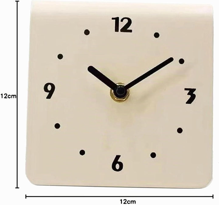 SIXRUN Tischuhr, Desktop-Uhr, Schlicht, Modern, Leises Uhrwerk, Metall-Schreibtischuhr, Ornament für