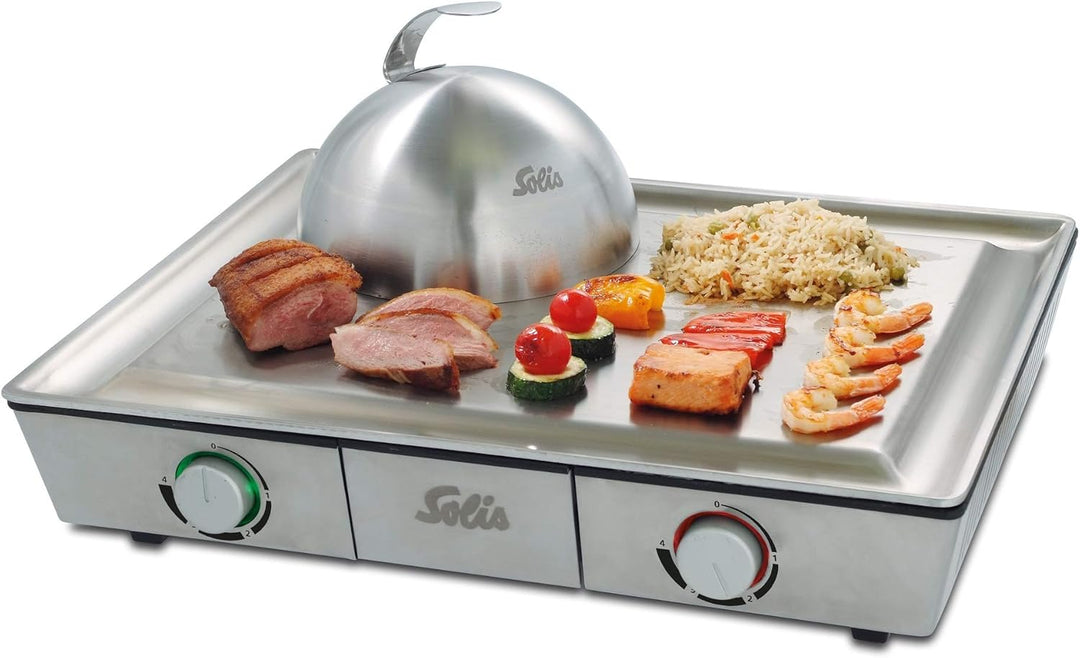 Solis Teppanyaki@Home 795 Tischgrill - Elektrogrill - Plancha Grillplatte - Teppanyaki Grill mit Glo