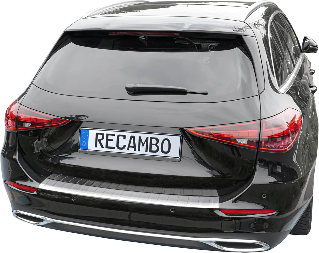 RECAMBO Ladekantenschutz Edelstahl kompatibel für Mercedes C-Klasse T-Modell S206 BJ ab 2021 - matt