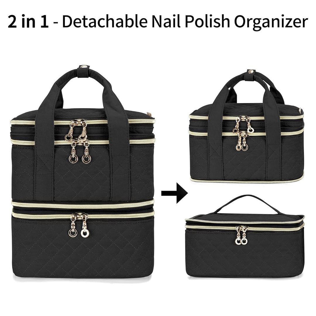 Yarwo Nagellack Aufbewahrung Tasche, Nagellack Tasche Organizer für 48 Nagellack (bis zu 15 ML), Kos