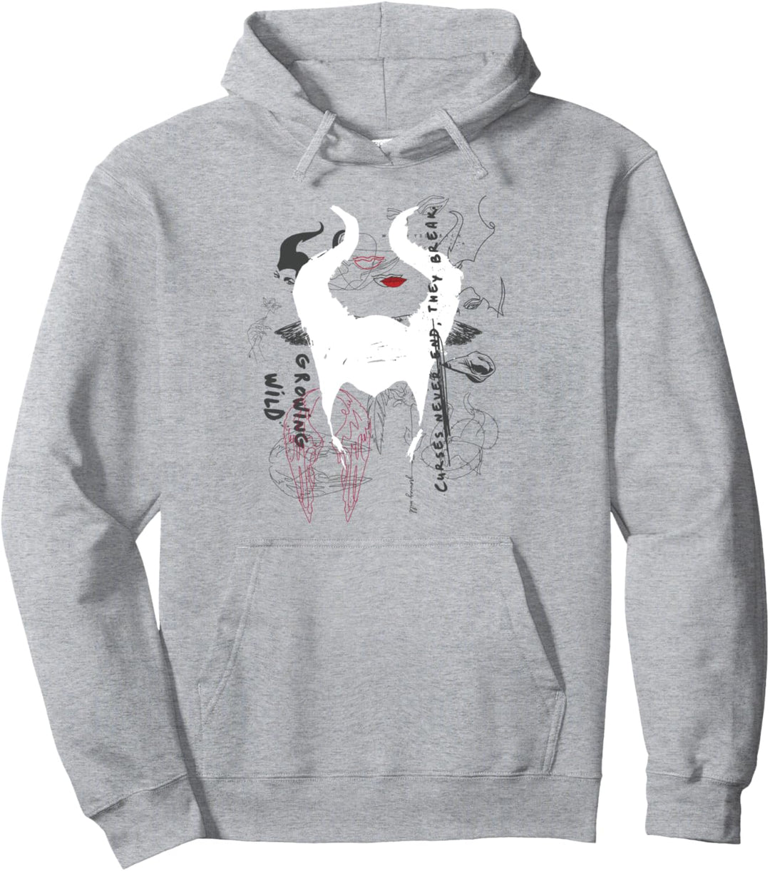 Disney Maleficent Mistress Of Evil Growing Wild Collage Pullover Hoodie