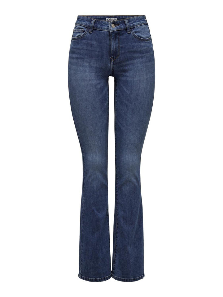 ONLY Female Flared fit Jeans ONLROSE Mittlere Taille Ausgestellt Jeans XS / 32L Medium Blue Denim, X