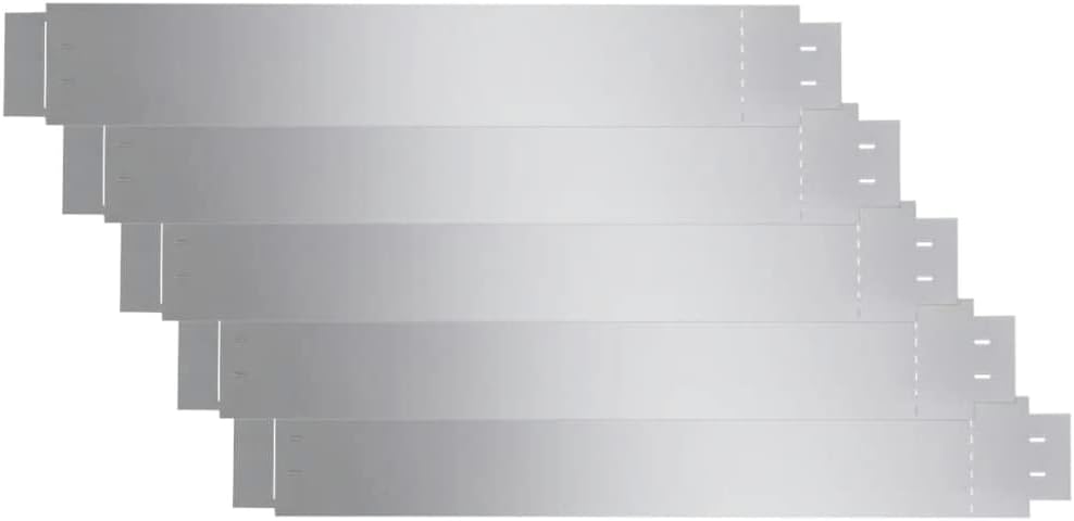 vidaXL 5X Rasenkante Flexibel Verzinkter Stahl 100x14cm Gartenzaun Rasenzaun Beetumrandung Rasenbegr