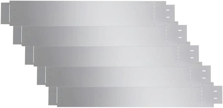 vidaXL 5X Rasenkante Flexibel Verzinkter Stahl 100x14cm Gartenzaun Rasenzaun Beetumrandung Rasenbegr