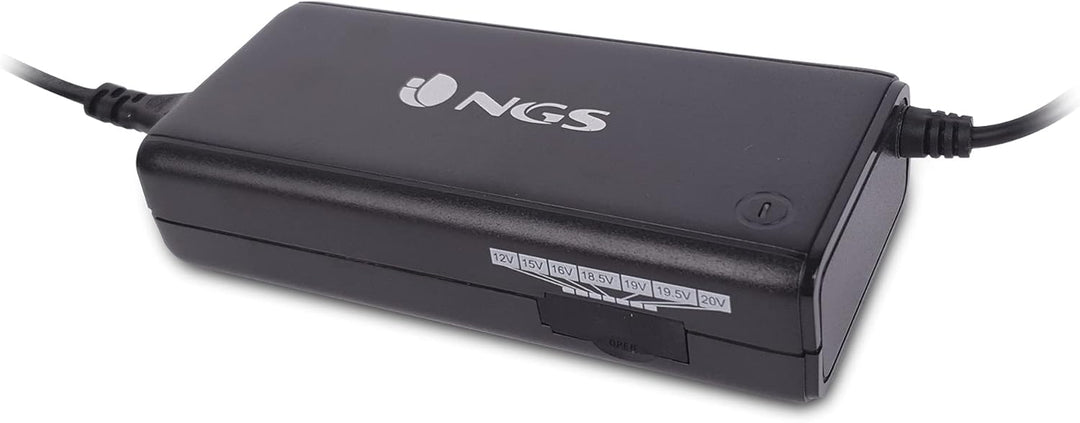 NGS BAN - Manuelles 90W Universal-Laptop-Ladegerät, Ladegerät mit 11 Adaptern, kompatibel mit HP, De