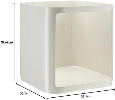 Kartell 497903 Baukastenelement Componibili ohne Tür eckig undurchsichtig 38 x 38,5 x 38 cm ABS, wei