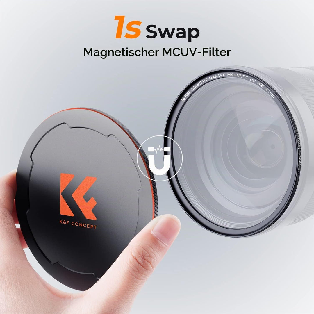 K&amp;F Concept X-Serie 55MM Magnetischer MCUV Filter mit Objektivdeckel Schutzfilter Ultraviolett-Filte