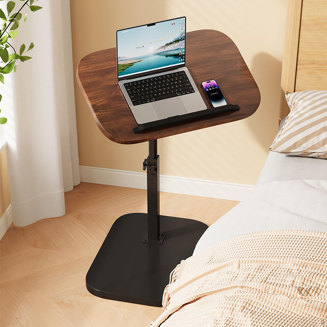 Beistelltisch Holz Klein Couchtisch Sofatisch: C Form Höhenverstellbar Couch Mobiler Kaffeetisch Kle