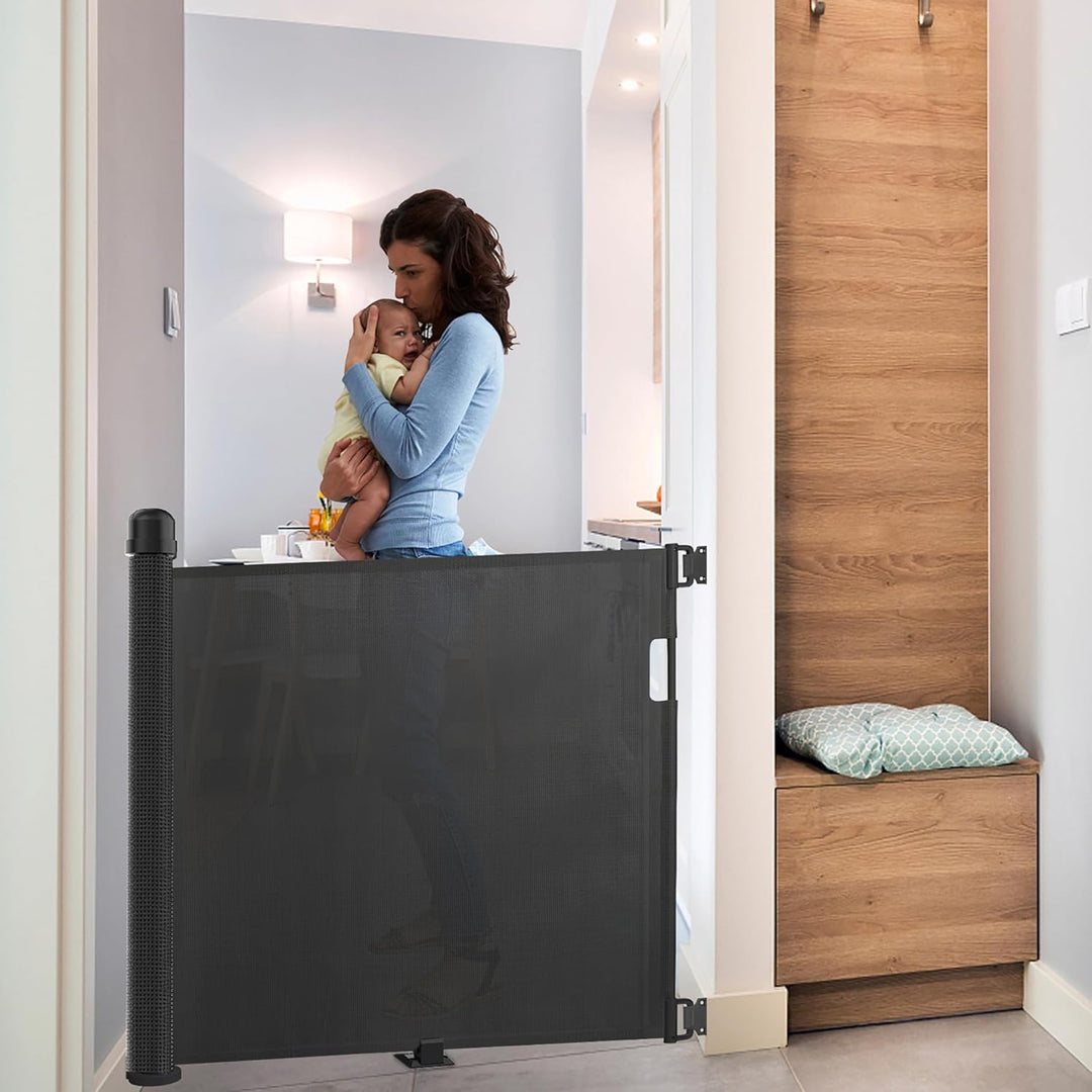 Türschutzgitter Treppenschutzgitter Ausziehbar 0-150cm für Kinder Hunde Baby Absperrgitter Schutzgit