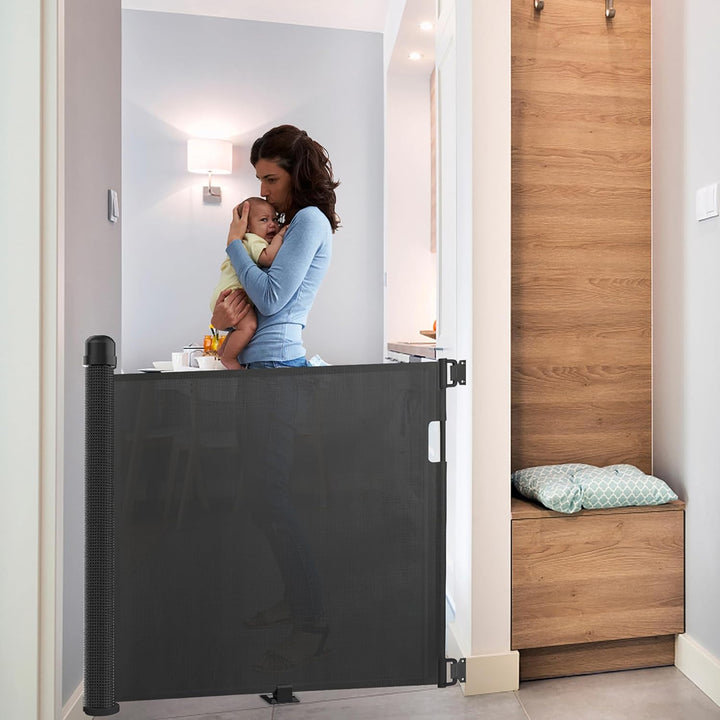 Türschutzgitter Treppenschutzgitter Ausziehbar 0-150cm für Kinder Hunde Baby Absperrgitter Schutzgit