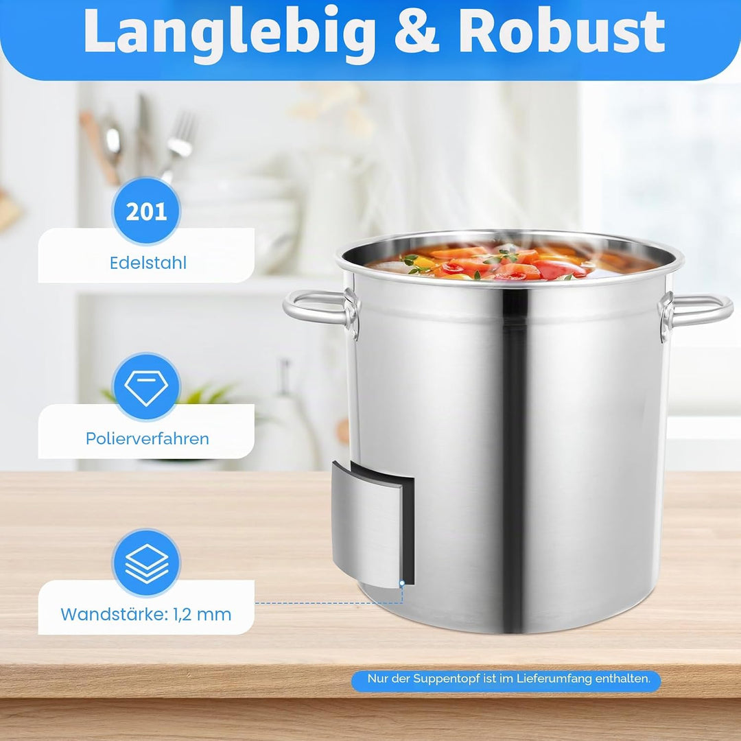35L Gastronomie Kochtopf Suppentopf, Edelstahl Grosse Kapazität Gastronomie Kochtopf, Edelstahl Supp