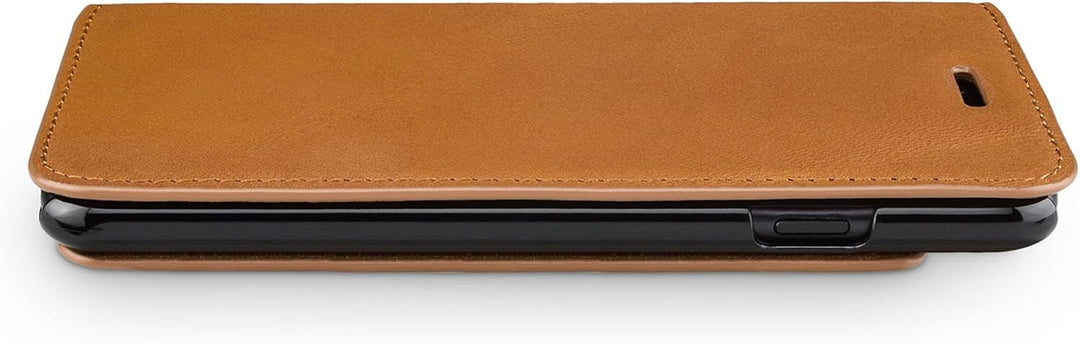 WIIUKA Echt Ledertasche - TRAVEL Nature - für Apple iPhone SE (2020), iPhone 8 und iPhone 7 - DEUTSC