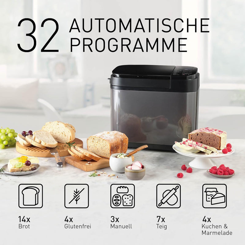 Panasonic SD-YR2540 Premium Grau Vollautomatischer Brotbackautomat, horizontales Design und Hefespen