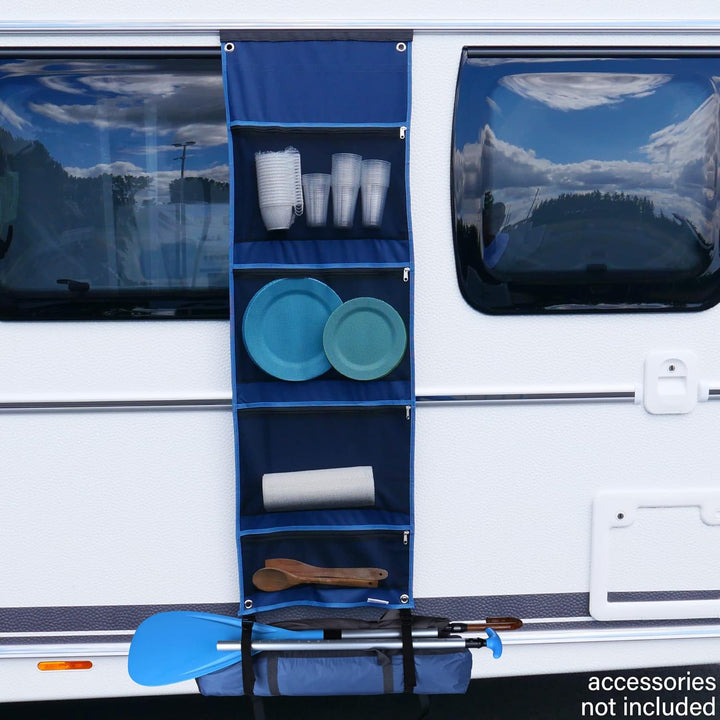 your GEAR Caravan Organizer – Hängeregal/Hakenleiste für Wohnwagen 45-140 cm | Varianten Pocket, Sho