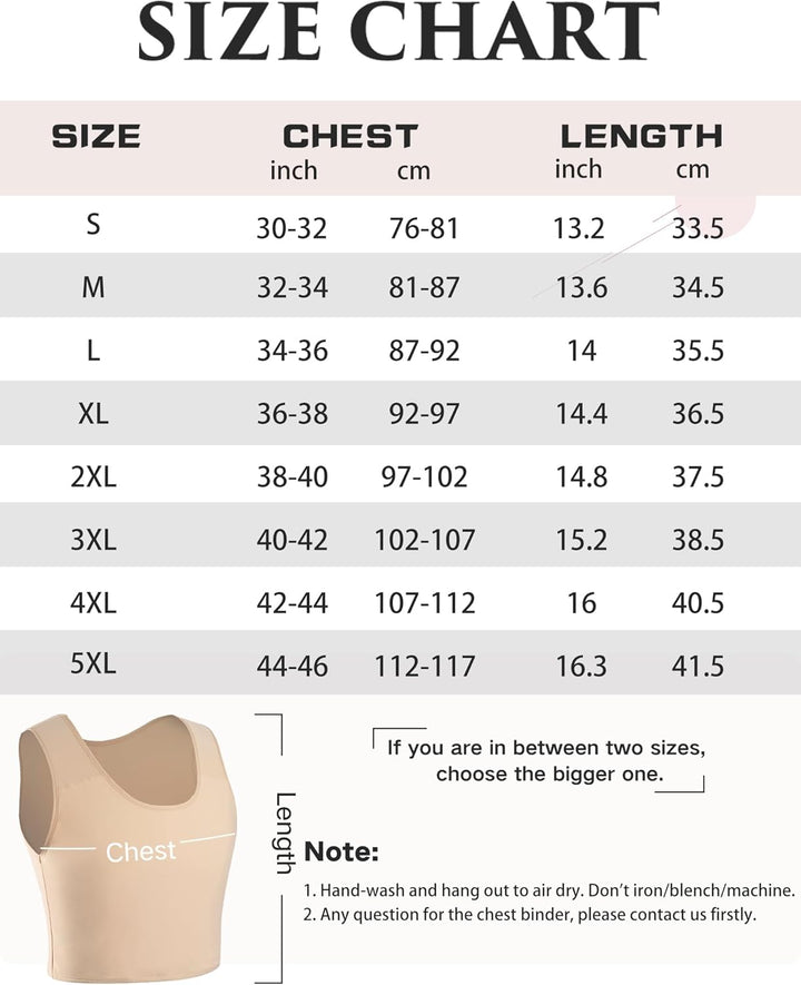 Jumwa Binder Transgender Tomboy Damen FTM Kompression Brust Binder Nude M, Nude M