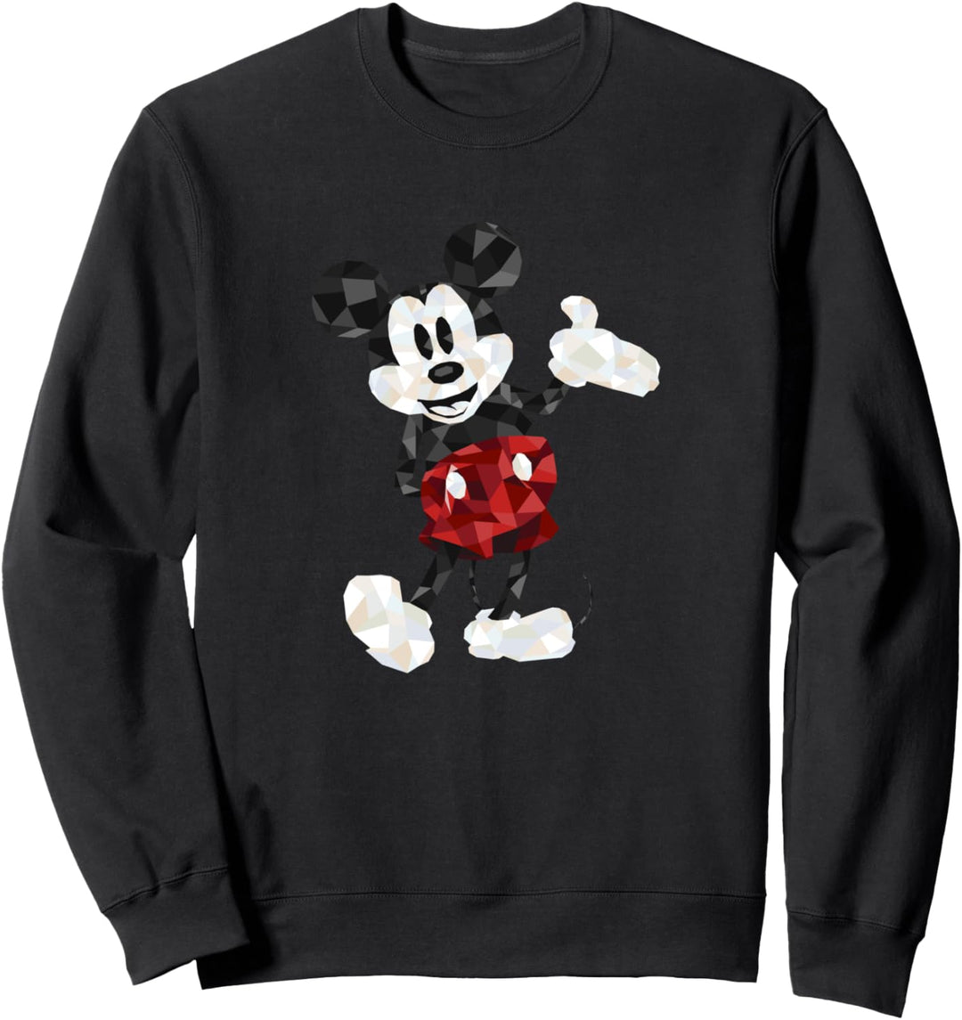 Disney Mickey Mouse Geometic Body Foot Pop Hand Out Sweatshirt