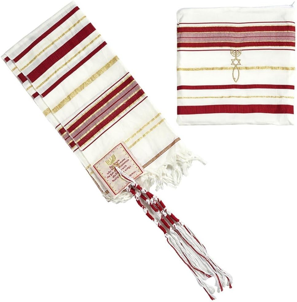 Männer Frauen Messianischer Tallit Gebetsschal Jüdischer Christlicher Tallit Gebetsschal Israel Wrap