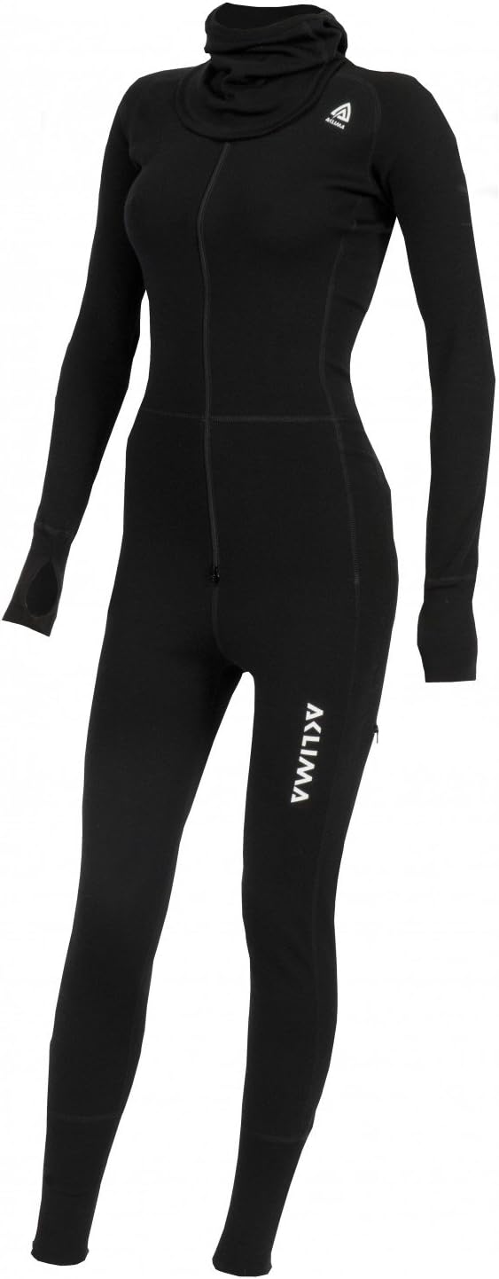Aclima WarmWool Overall Woman L Schwarz, L Schwarz
