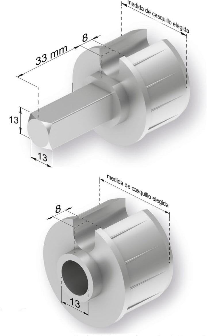 Hülsen-Set für Sonnensegel, Durchmesser 70 mm. 70.0 Millimeter, 70.0 Millimeter