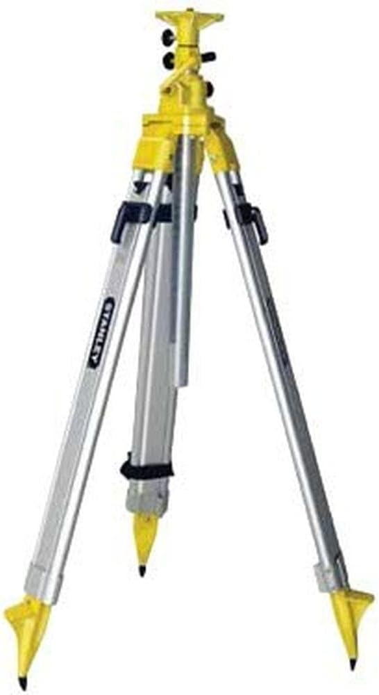 Stanley Kurbelstativ TPE1 (mit 5/8 Zoll Aufnahme, Aluprofil, Doppelsäule, Quick-Clamps, 1.19 m-2.92