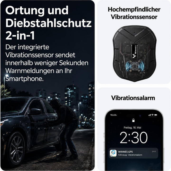 4G LTE GPS Tracker,GPS Tracker Auto 10000mAh 80 Tage Standby Starker Magnet Wasserdicht Tracker und