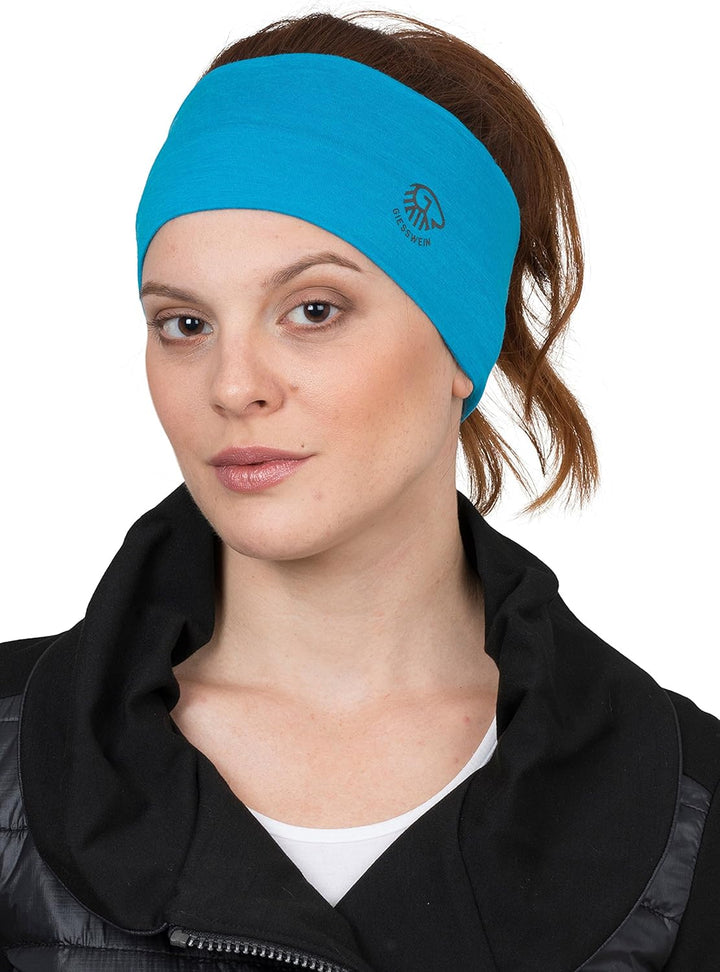GIESSWEIN Stirnband Brentenjoch - Merino Jersey Headband, Damen &amp; Herren Ohrenwärmer aus 100% Merino