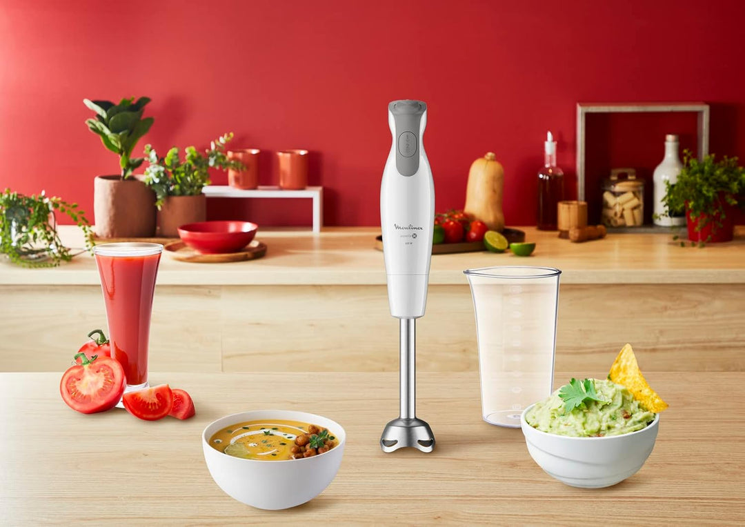 Moulinex Dailychef Weiss DD5511 Stabmixer, 600 W, bis zu 30% schnellere Ergebnisse, 2 Geschwindigkei