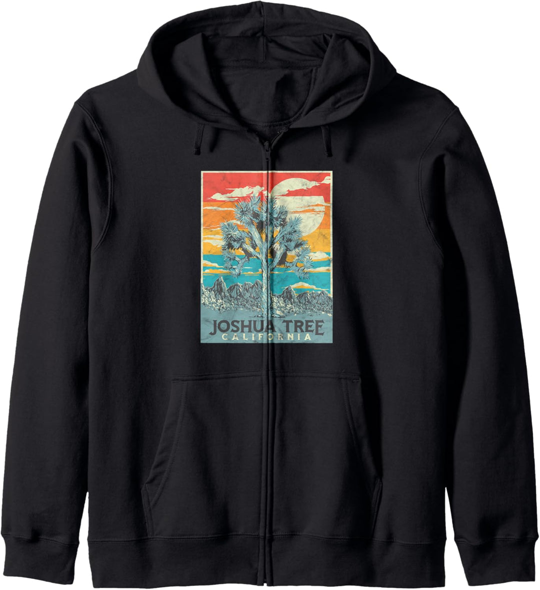 Joshua Tree National Park Vintage Artistic Graphic Design Kapuzenjacke