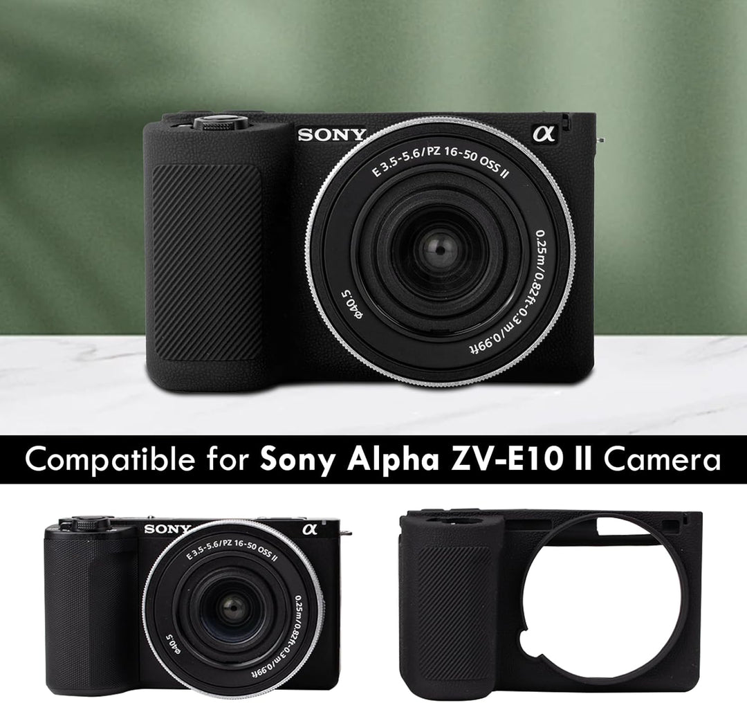 MUZIRI KINOKOO Weiche Silikonhülle, kompatibel mit Sony ZVE10 II/ZV-E10 II Digitalkamera, Schutzhüll