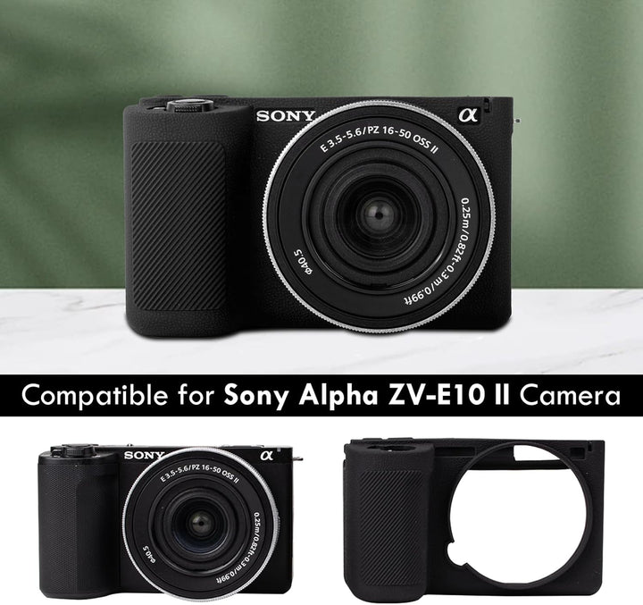 MUZIRI KINOKOO Weiche Silikonhülle, kompatibel mit Sony ZVE10 II/ZV-E10 II Digitalkamera, Schutzhüll