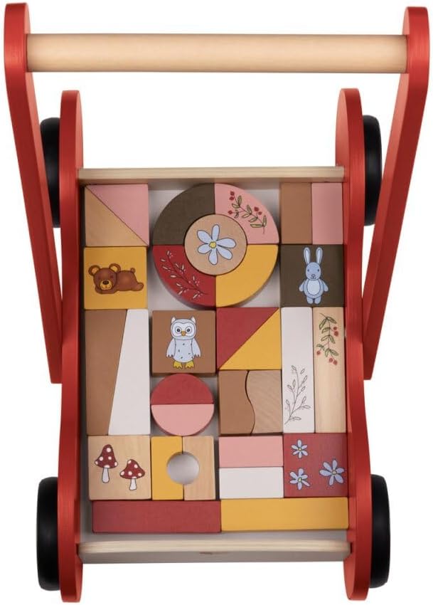 Generisch Playtive Holz Schiebewagen (Rot), Rot