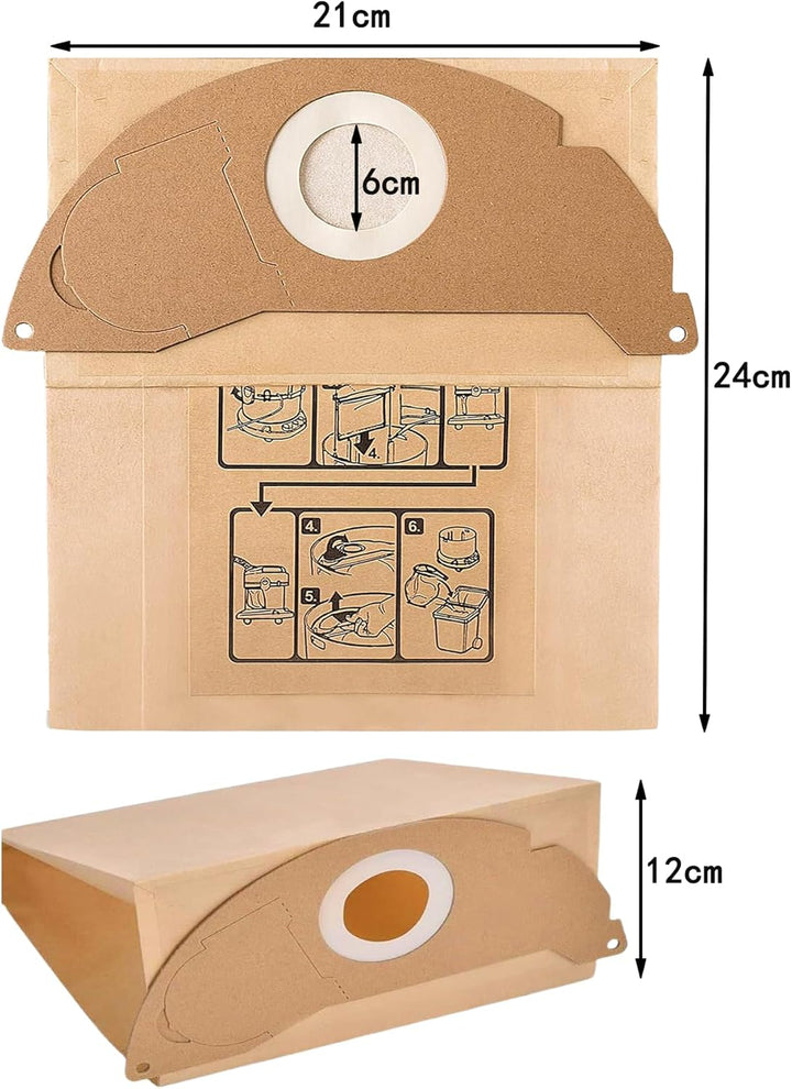 HIYOUNG 20 Stück Staubsaugerbeutel für Kärcher WD2,Beutel 6.904-322.0, Beutel WD2 Premium MV2 WD 2.2