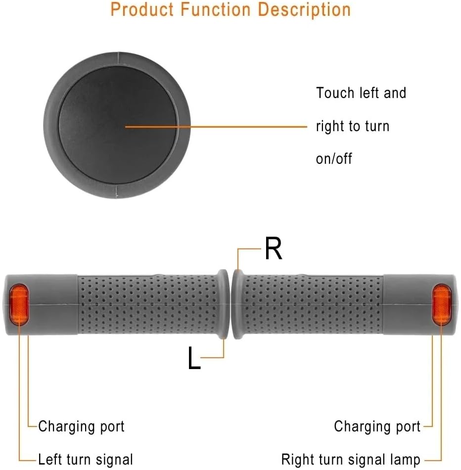 Elektroroller Lenkergriffe mit Blinkern Kompatibel mit Xiaomi M365 Pro 1S Pro 2 Mi3 LED Blinker, Gra