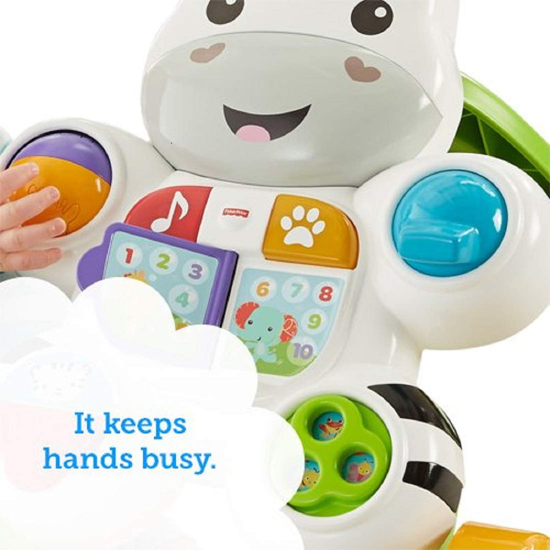 Fisher-Price Lern mit mir - Zebra Lauflernwagen, musikalisches Aktivitäts- und Gehspielzeug mit Lern