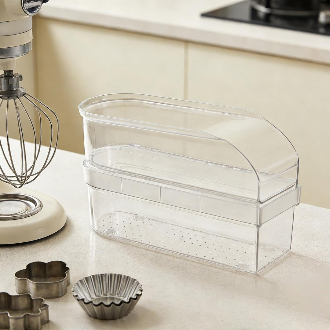 NUOBESTY Aufbewahrungsbox für Handmixer-Aufsätze, verdicktes, transparentes Etui für Küchenutensilie