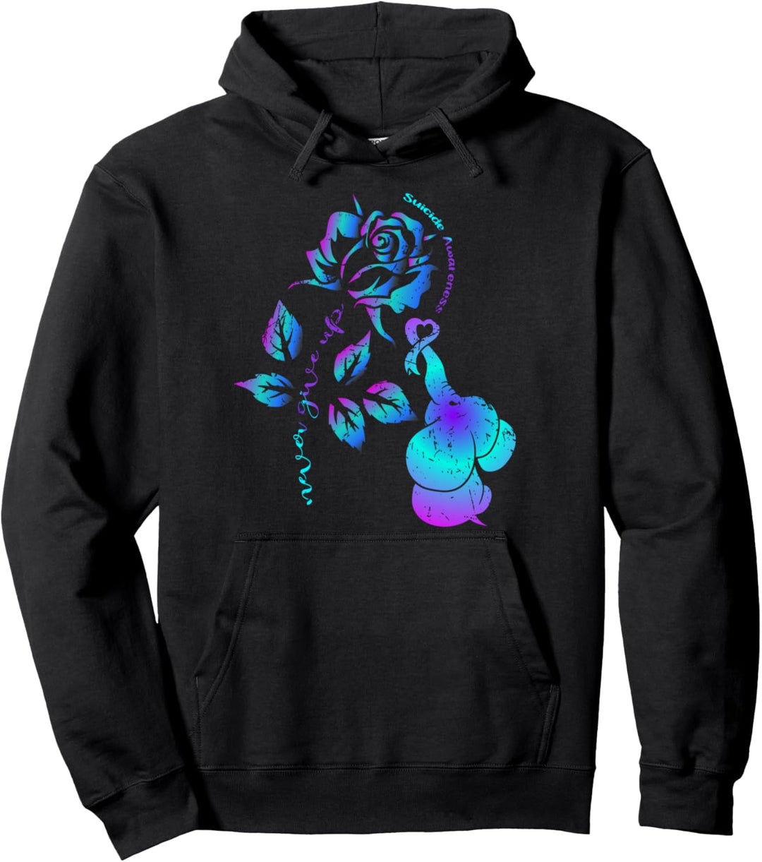 I'm A Survivor Suicide Prevention Awareness Ribbon Elephant Pullover Hoodie