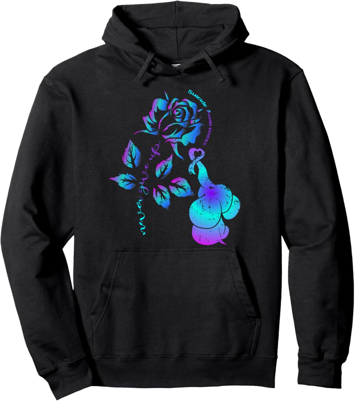 I'm A Survivor Suicide Prevention Awareness Ribbon Elephant Pullover Hoodie